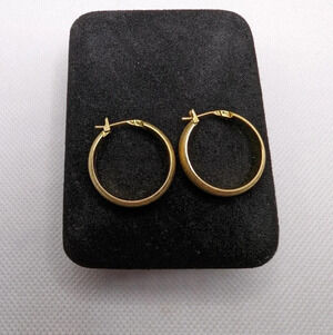 Textured Gold Tone hoops